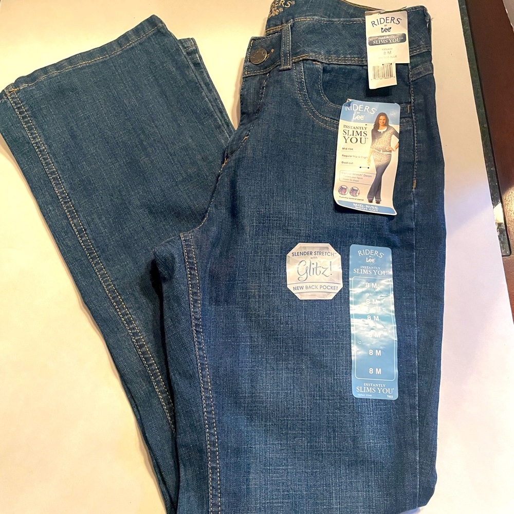 Riders by Lee Slimming Jeans Size 8M Vintage Blue New